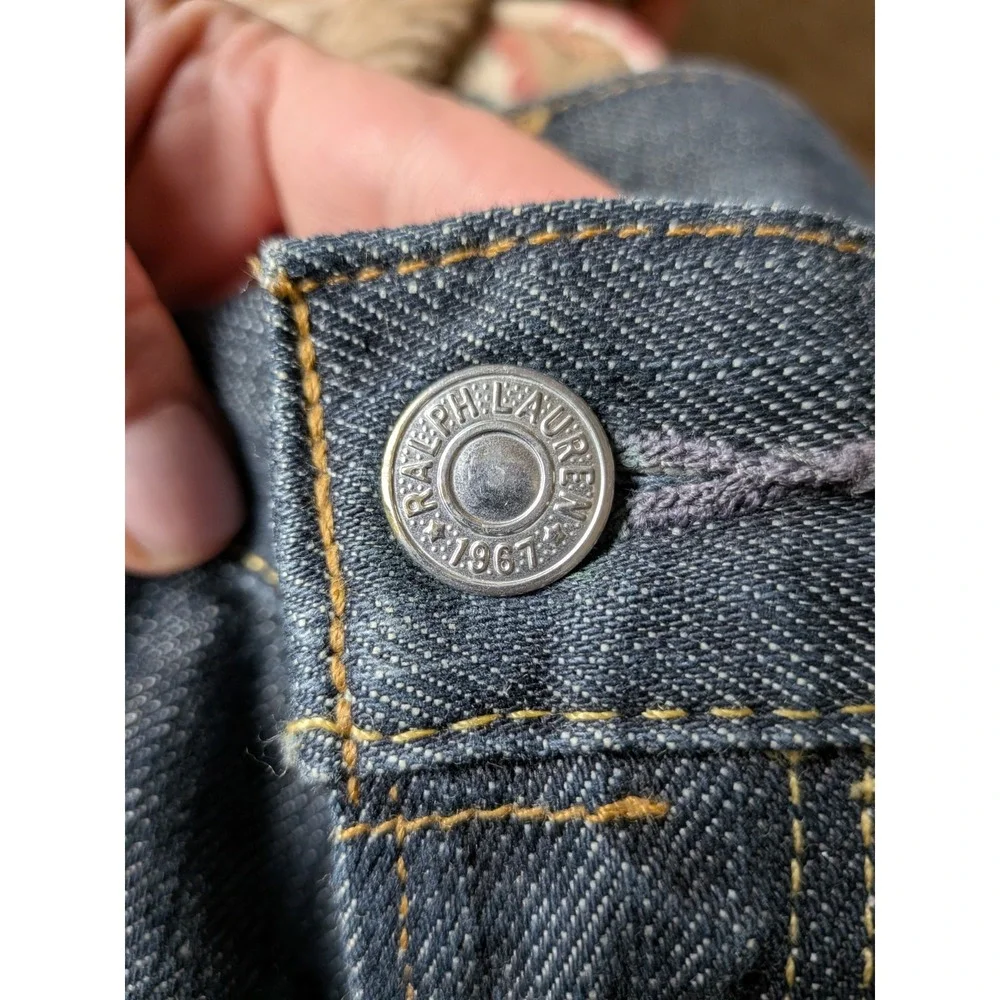 Polo Ralph Lauren Vintage DARK Slim Straight Denim Jeans 34W 34L Business Casual